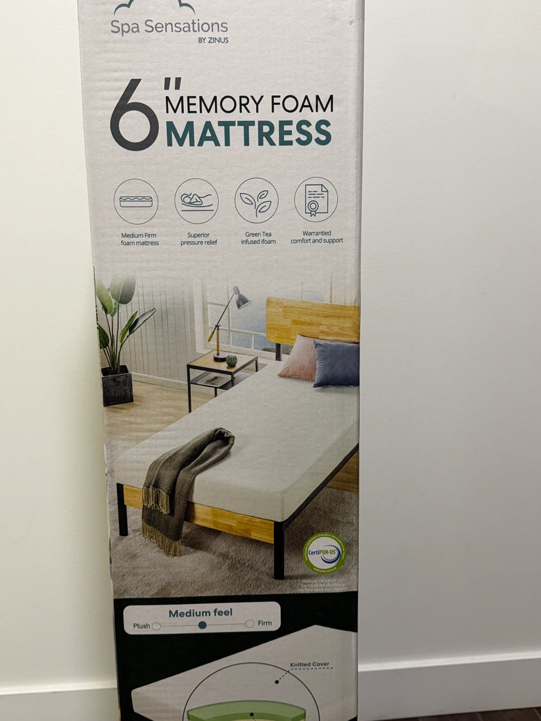 Moving sale - Spa Sensations 6" Memory Foam Mattress - Twin