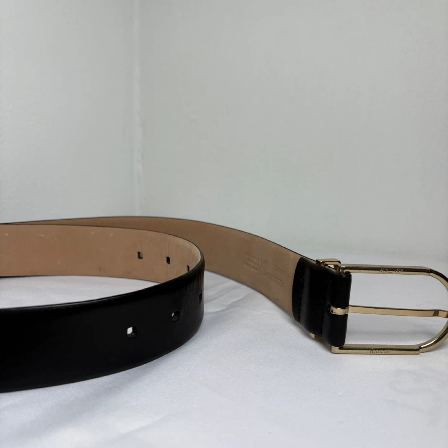 BABATON Black Genuine Leather Belt with Gold Buckle - photo 2