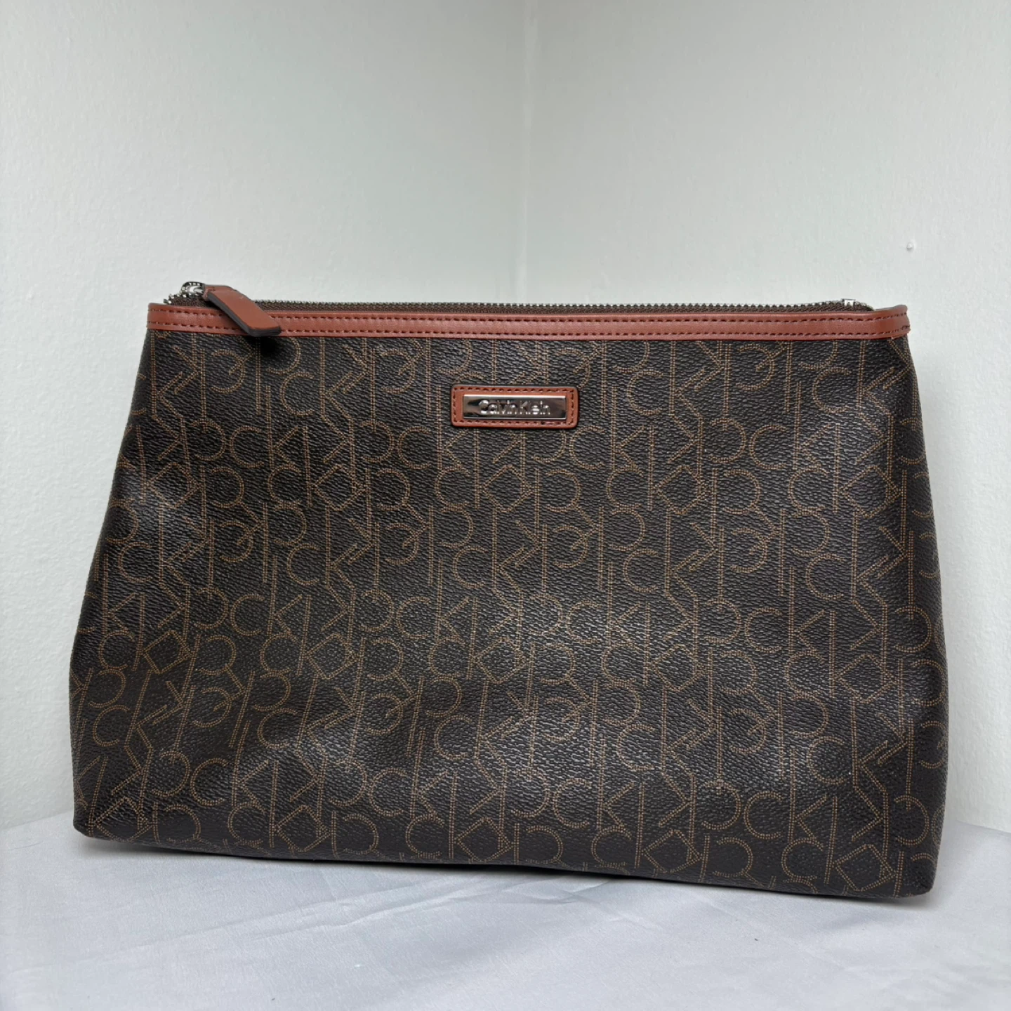 Calvin Klein Monogram Cosmetic/Travel Bag
