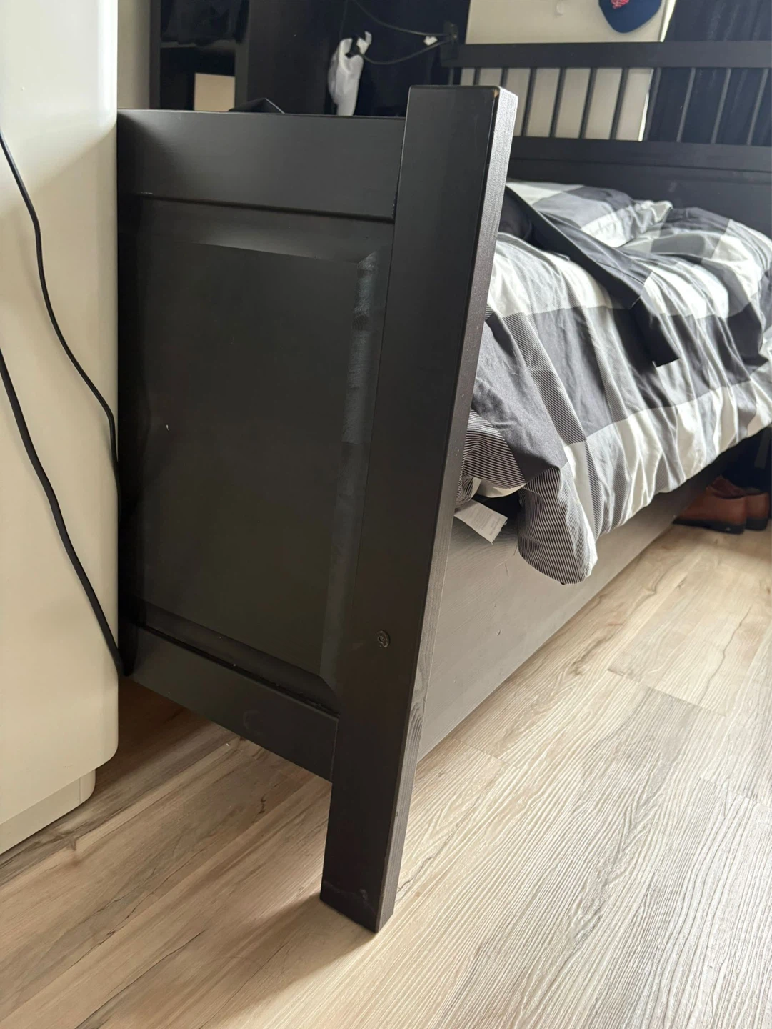 Black Wooden Bed Frame - photo 3