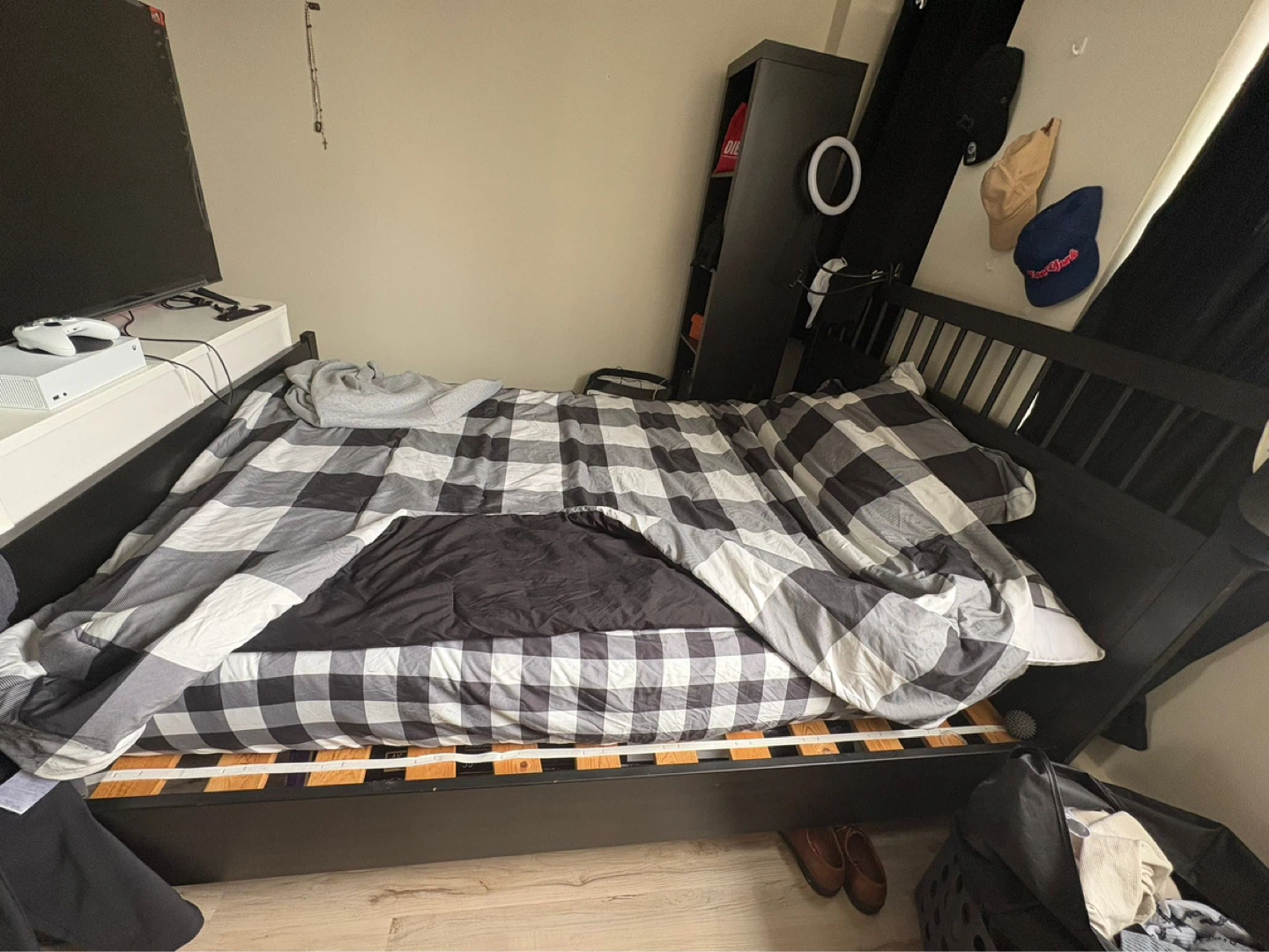 Black Wooden Bed Frame - photo 2