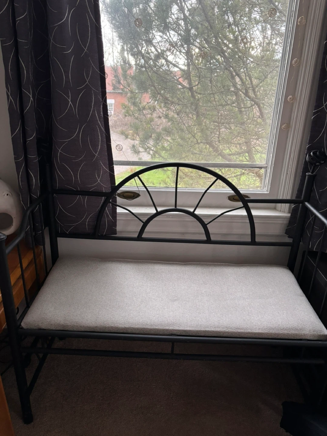 Cast iron garden bench