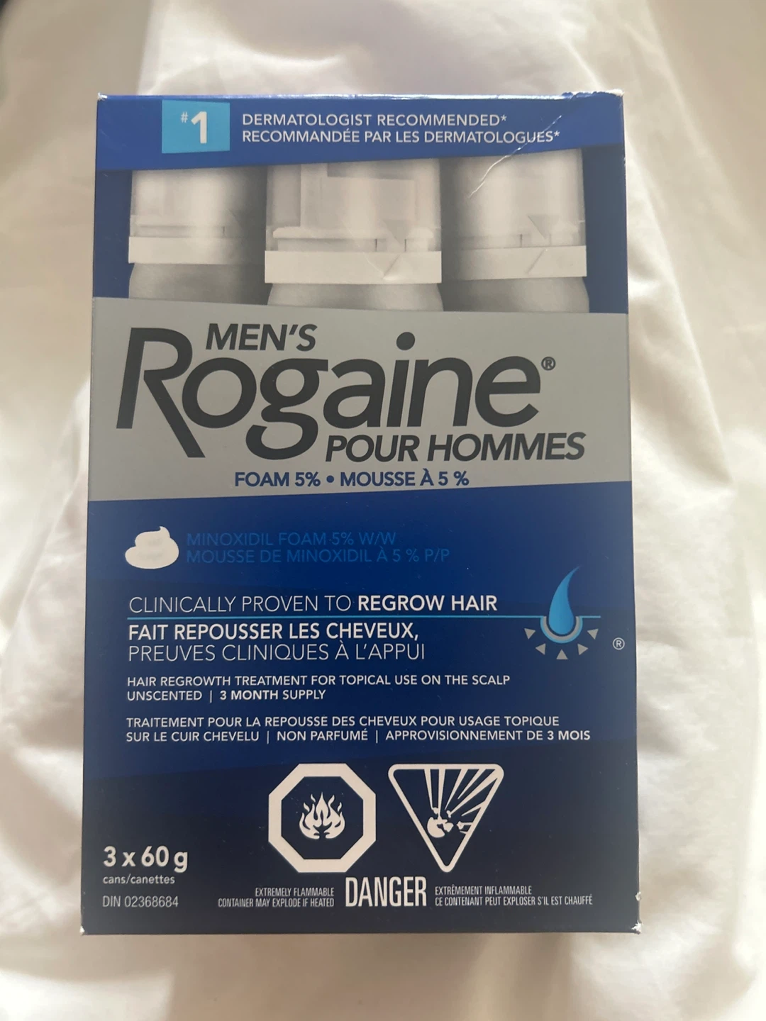 Men's Rogaine Foam 5% Hair Regrowth Treatment 3 x 60g