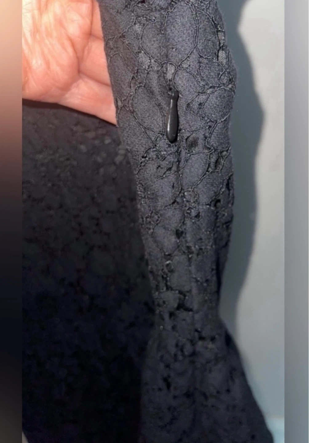 Vila Visulacey Black Lace Rosette Mini Dress size M - photo 3