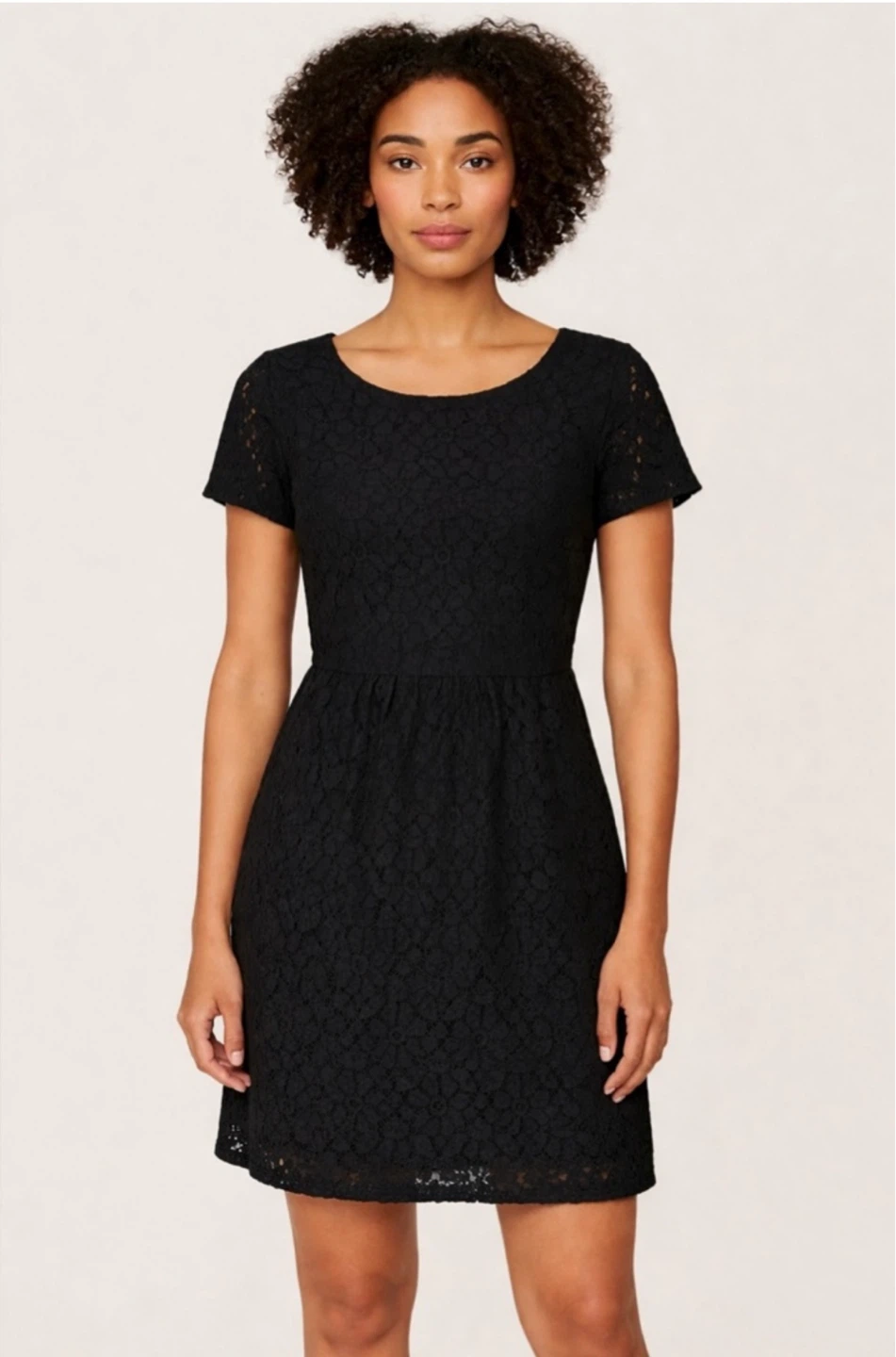 Vila Visulacey Black Lace Rosette Mini Dress size M