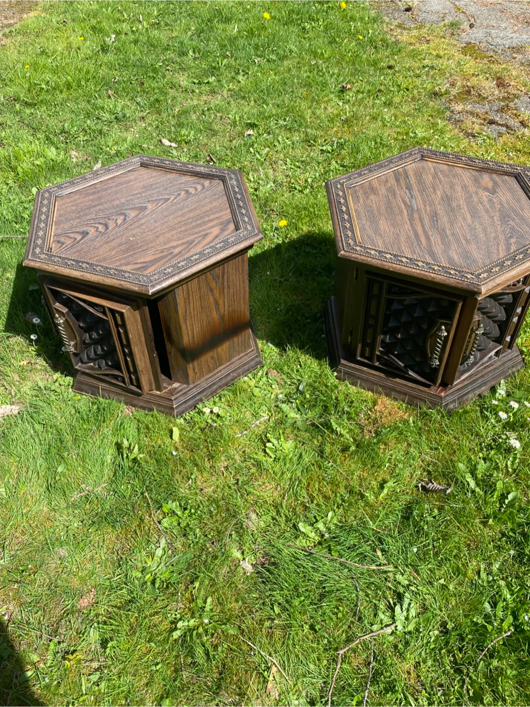 Set of 2 Hexagonal End Tables - photo 3