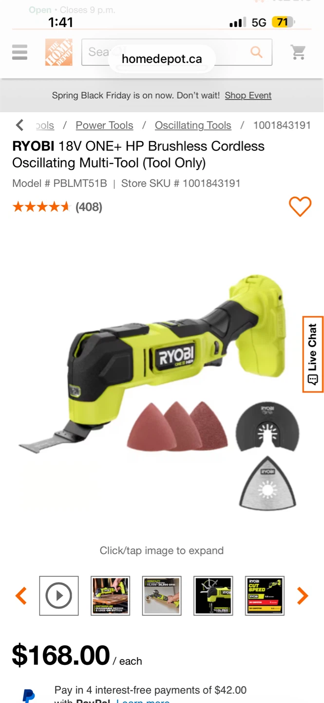 Ryobi 18V ONE+ HP Brushless
