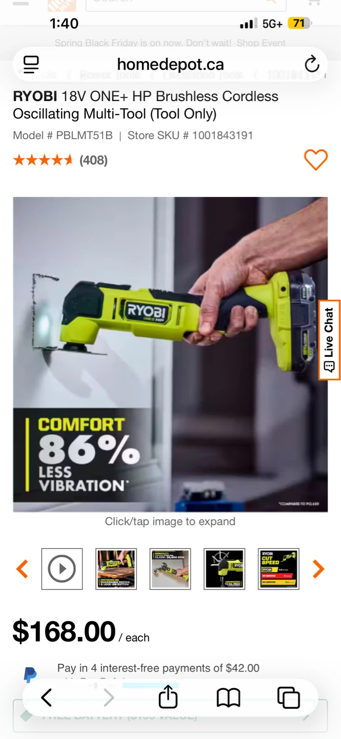 Ryobi 18V ONE+ HP Brushless - photo 2
