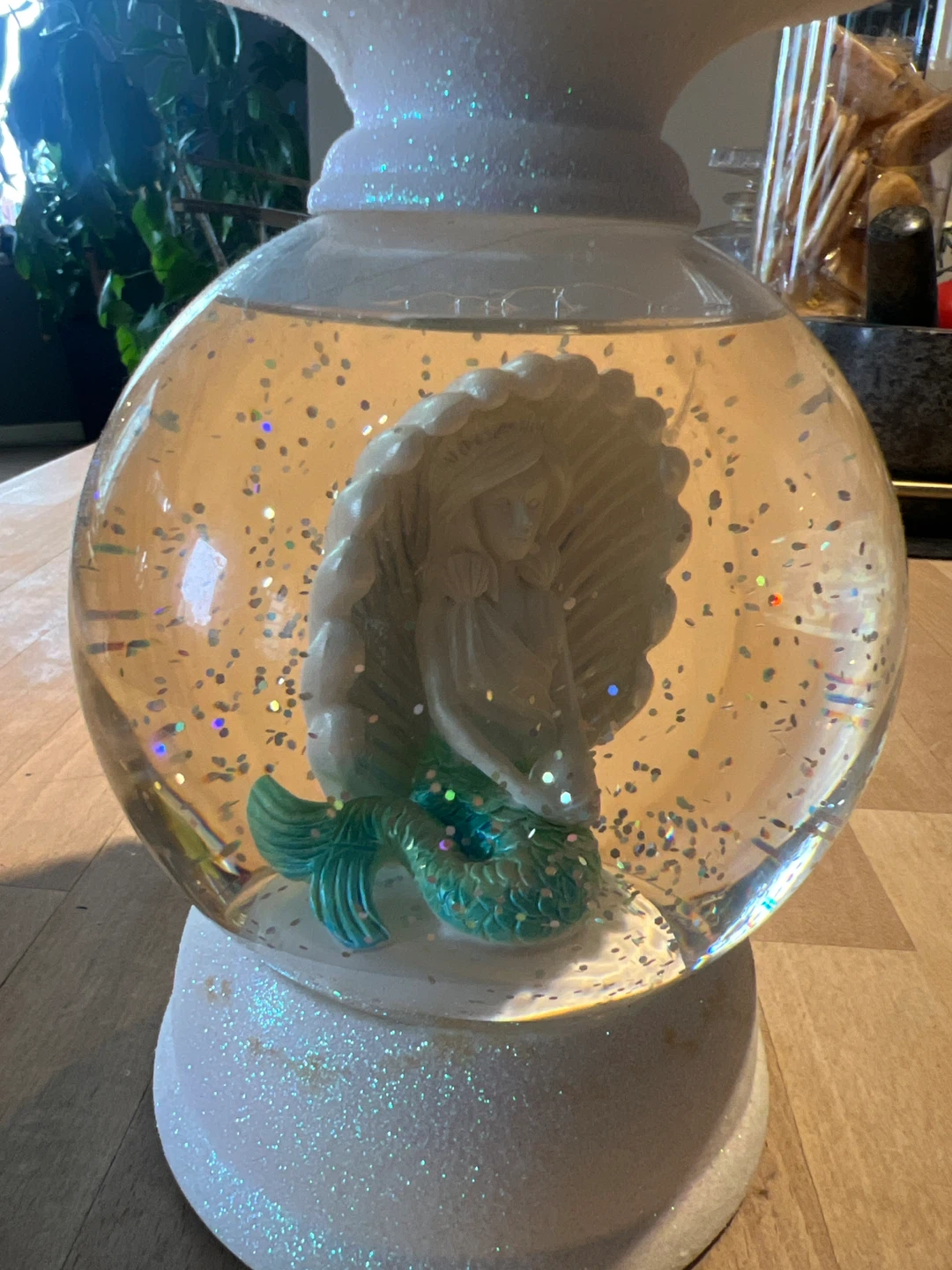 Mermaid Snow Globe Candle Holder