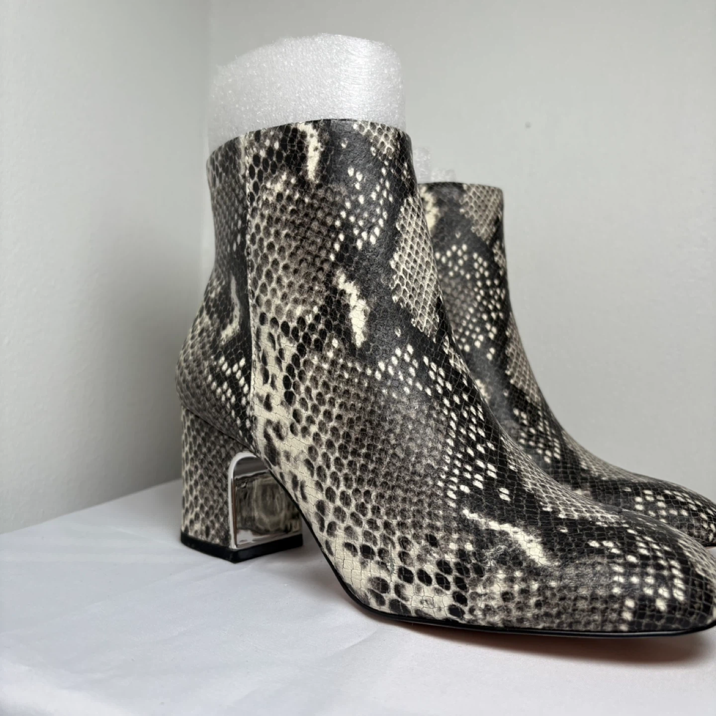 Essex Lane "Gabriella" Snake Leather Ankle Boots - photo 4