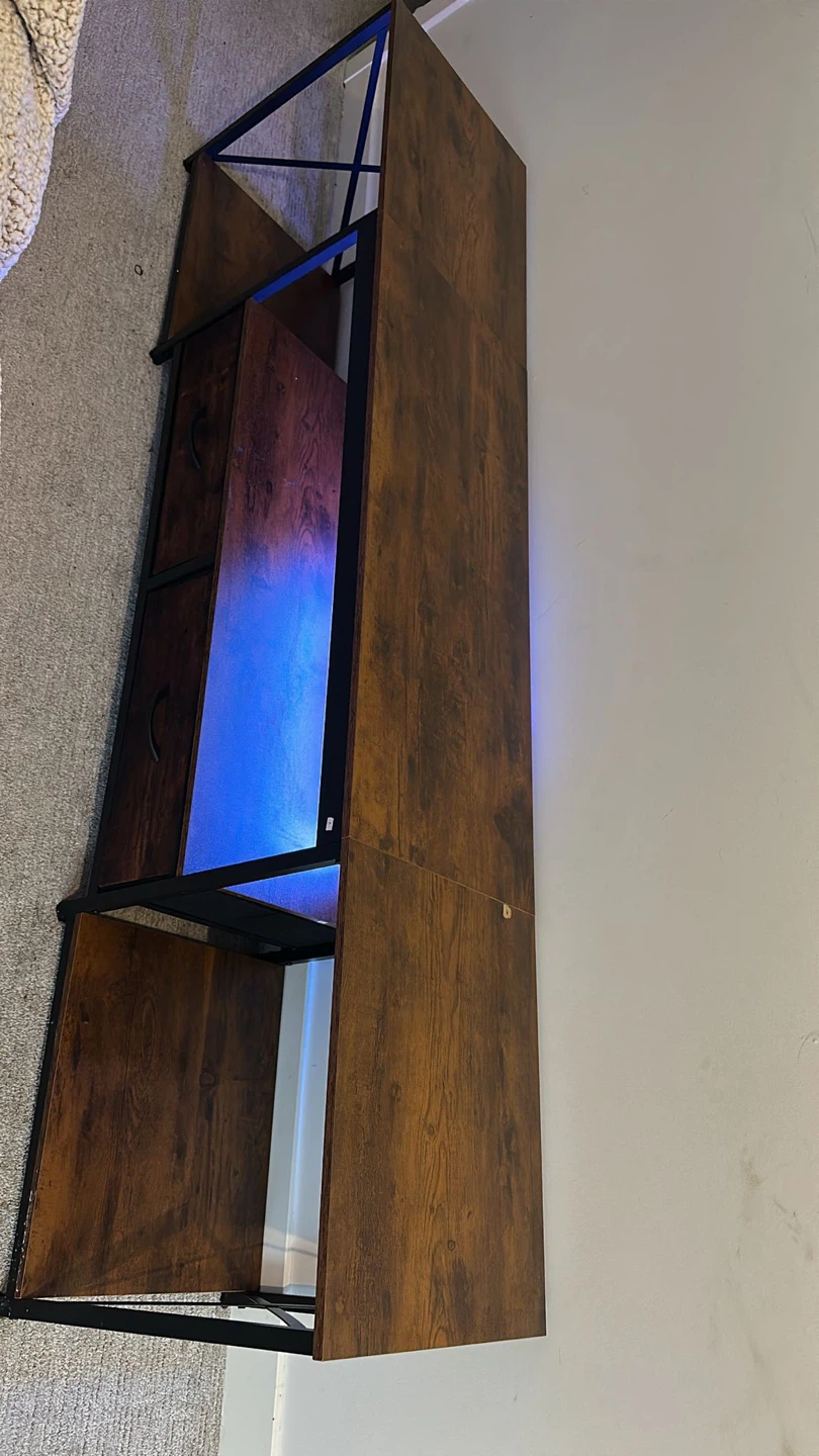 Rustic Wood and Metal Bookshelf - photo 4