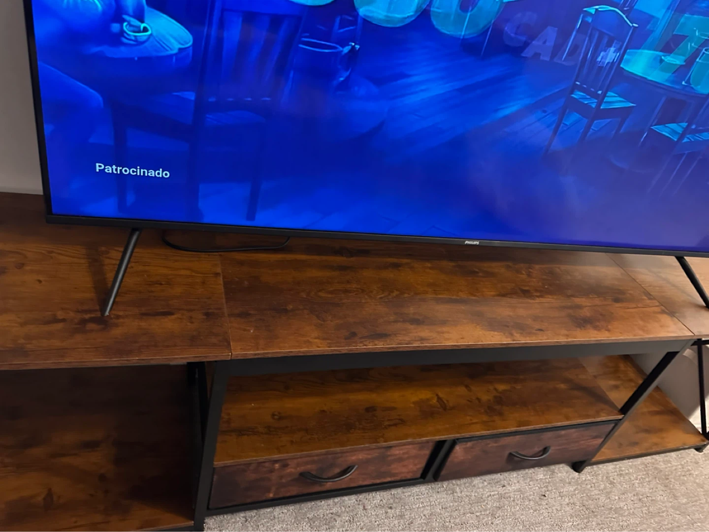Rustic Wood and Metal Bookshelf - photo 2