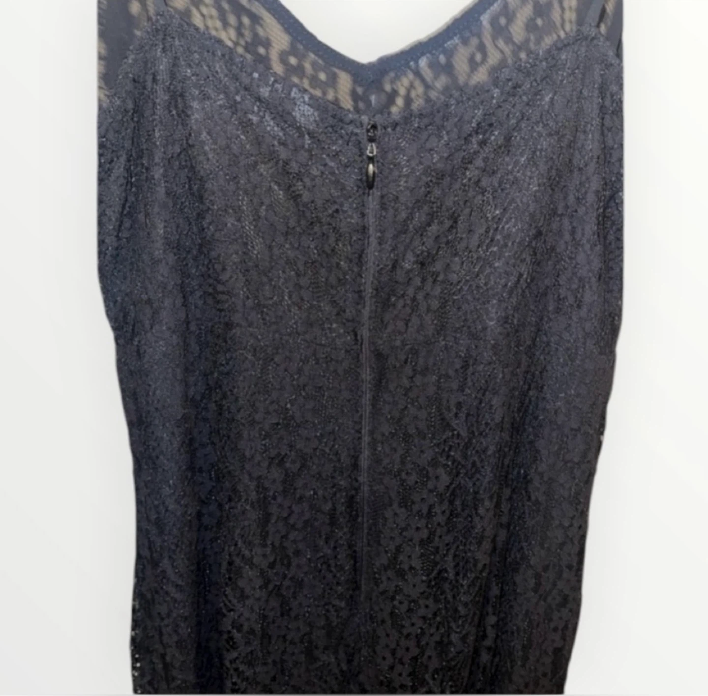 🌱 Vila Black Sheer Rosette Floral Lace Midi Dress size M - photo 5