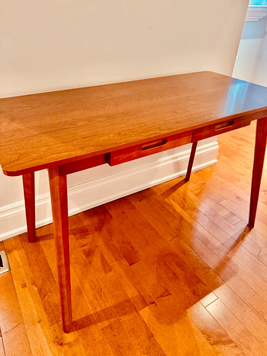 Mid-Century Style Writing Desk with 2 Drawers - photo 3