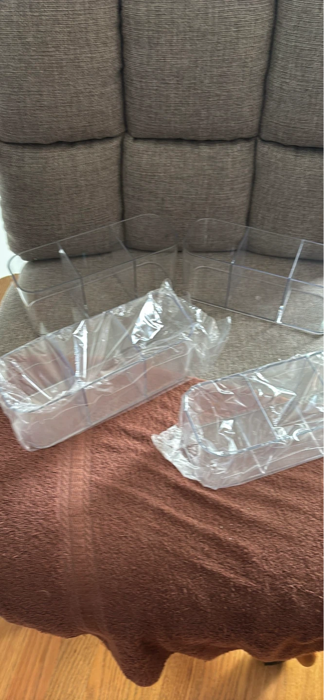 Clear Plastic Cosmetic Storage Organizer Bin - 23cm