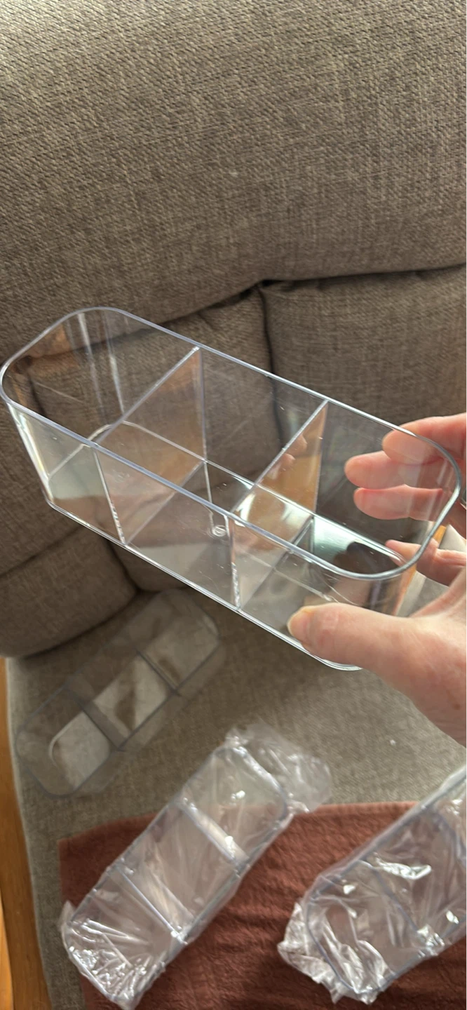 Clear Plastic Cosmetic Storage Organizer Bin - 23cm - photo 2