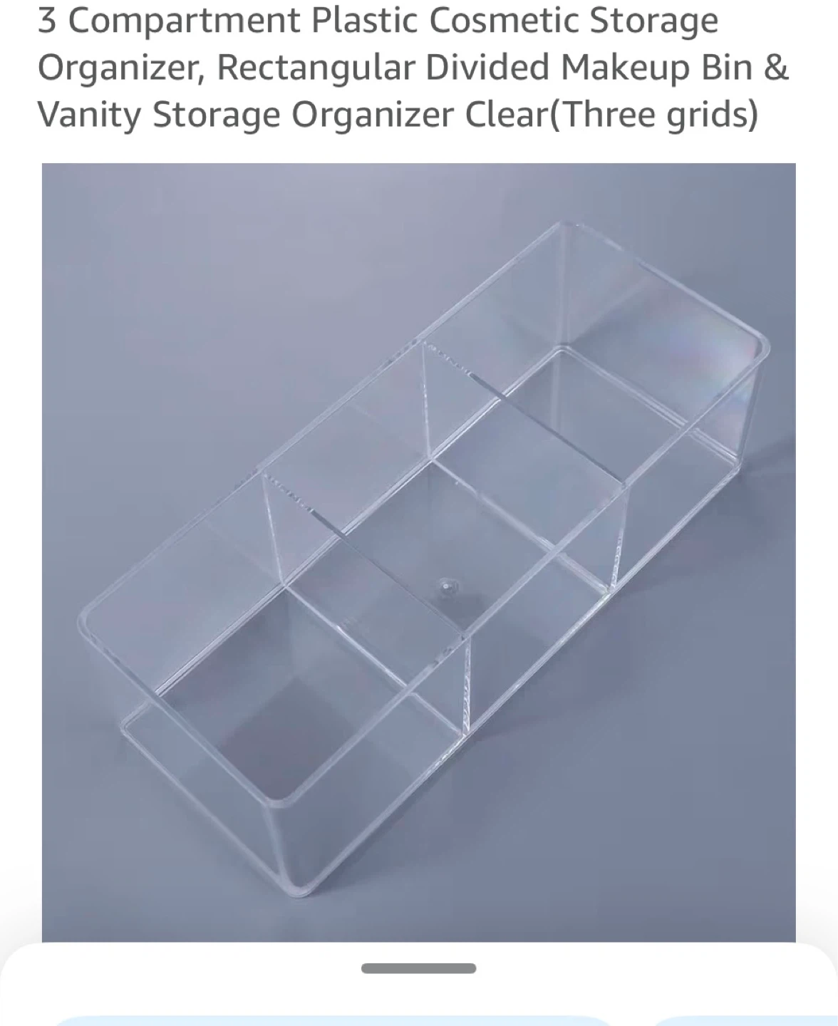 Clear Plastic Cosmetic Storage Organizer Bin - 23cm - photo 3