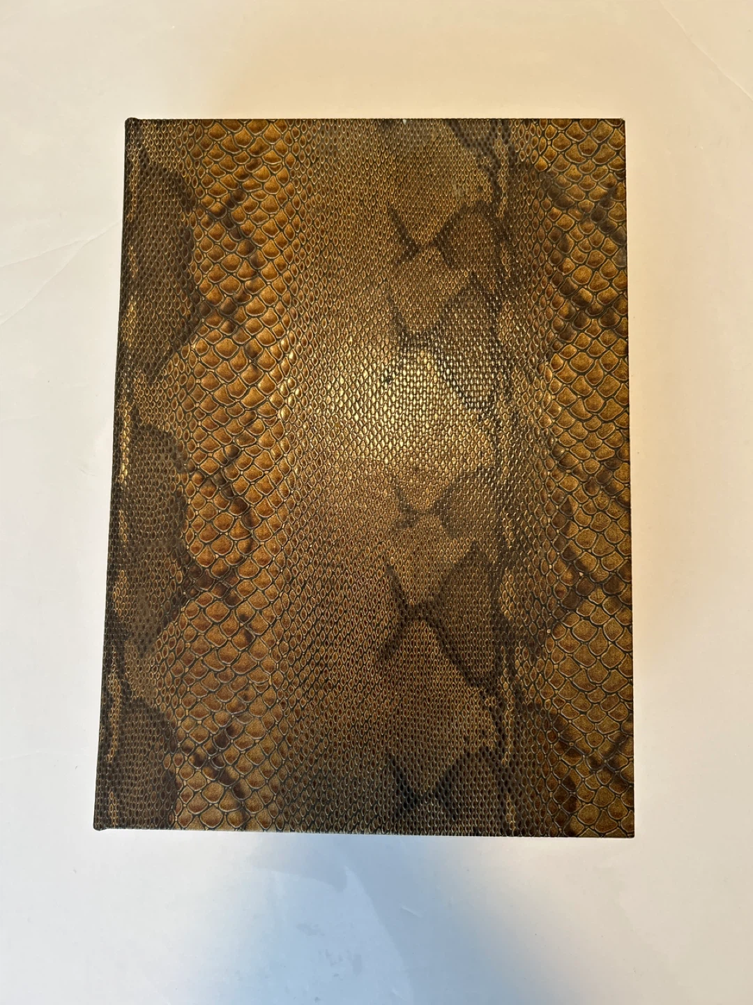 Title: Decorative "Secret Storage" Book Box – Snakeskin Pattern