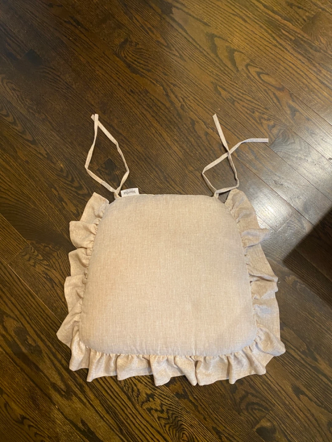 Set of 3 Ruffled Chair Cushions