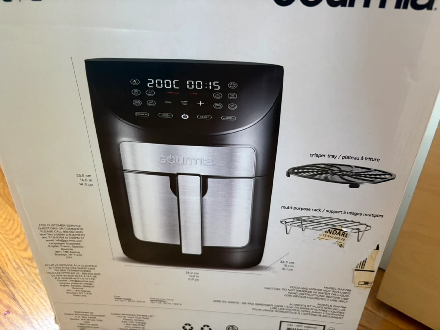 Gourmia 6.7L Digital Air Fryer