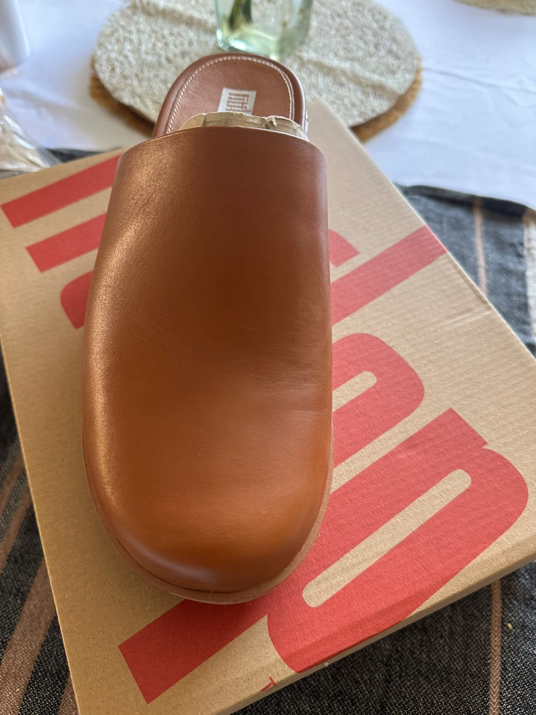 Fitflop Leather Clogs - Tan