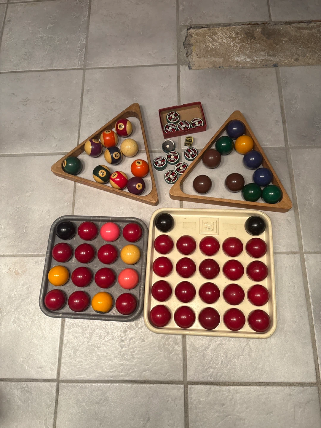 Pool Balls and Racks Set