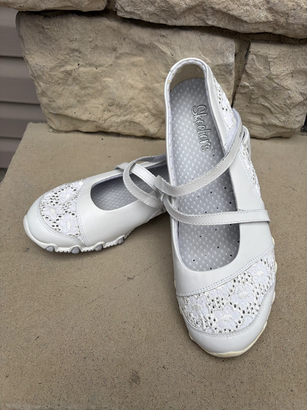Skechers Women's White Lace Ballet Flats - photo 2