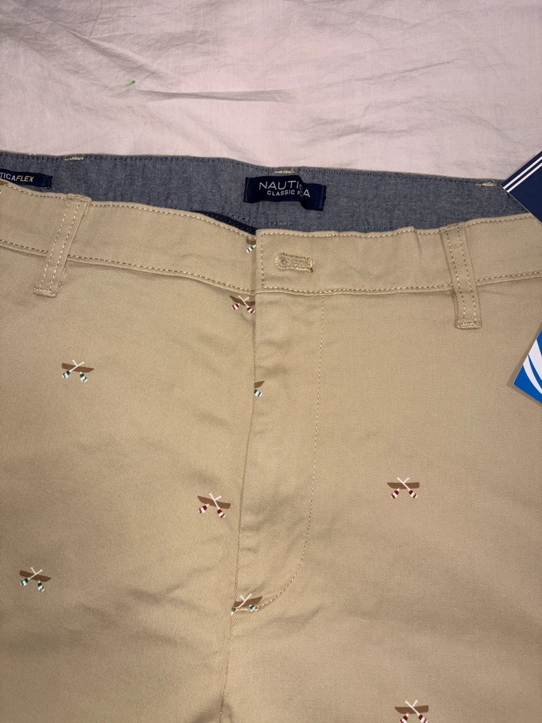 Nautica Classic Fit Flat Front Shorts Tan Size 36 - photo 2