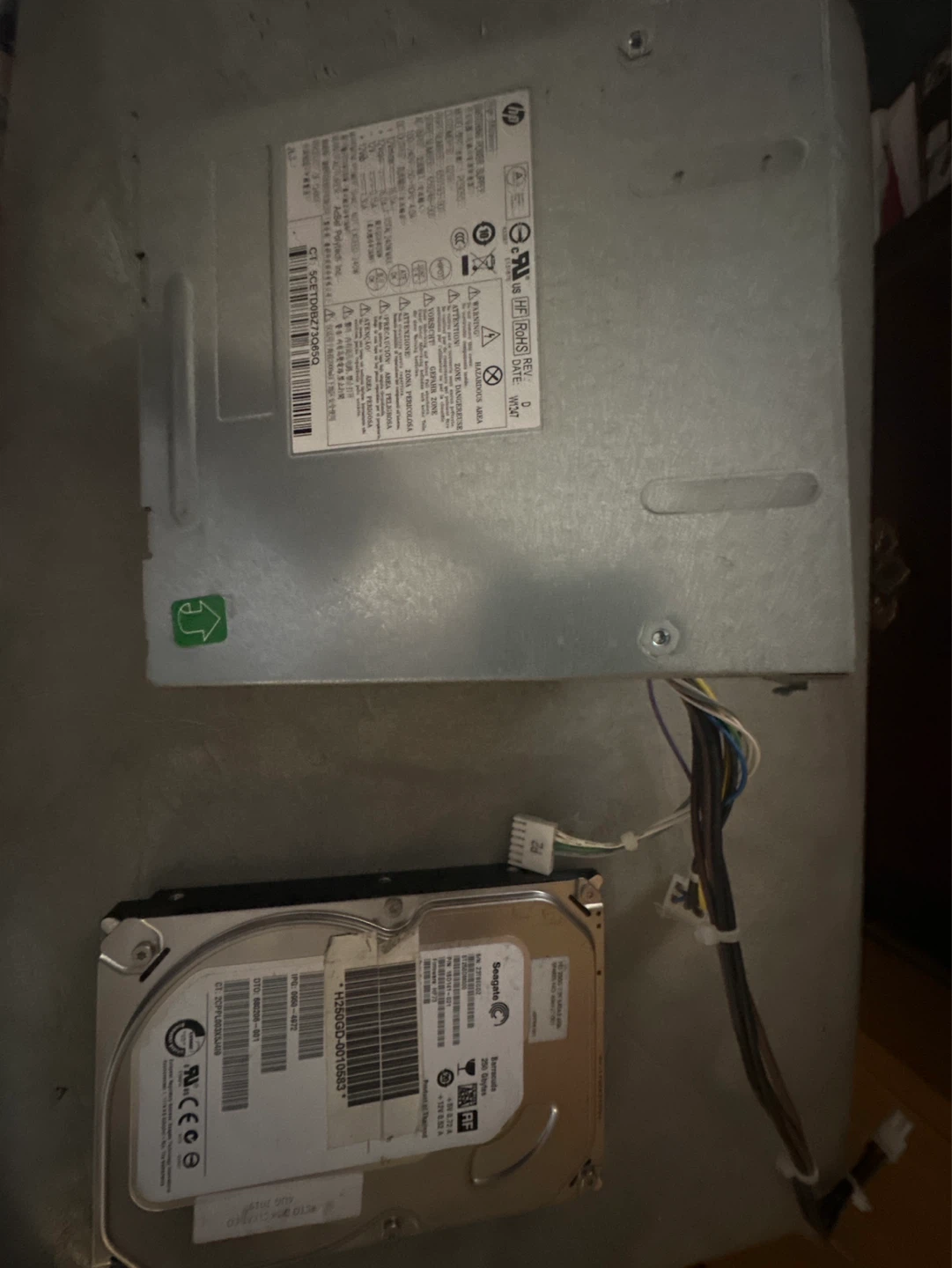 HP Power Supply & Seagate Hard Drive