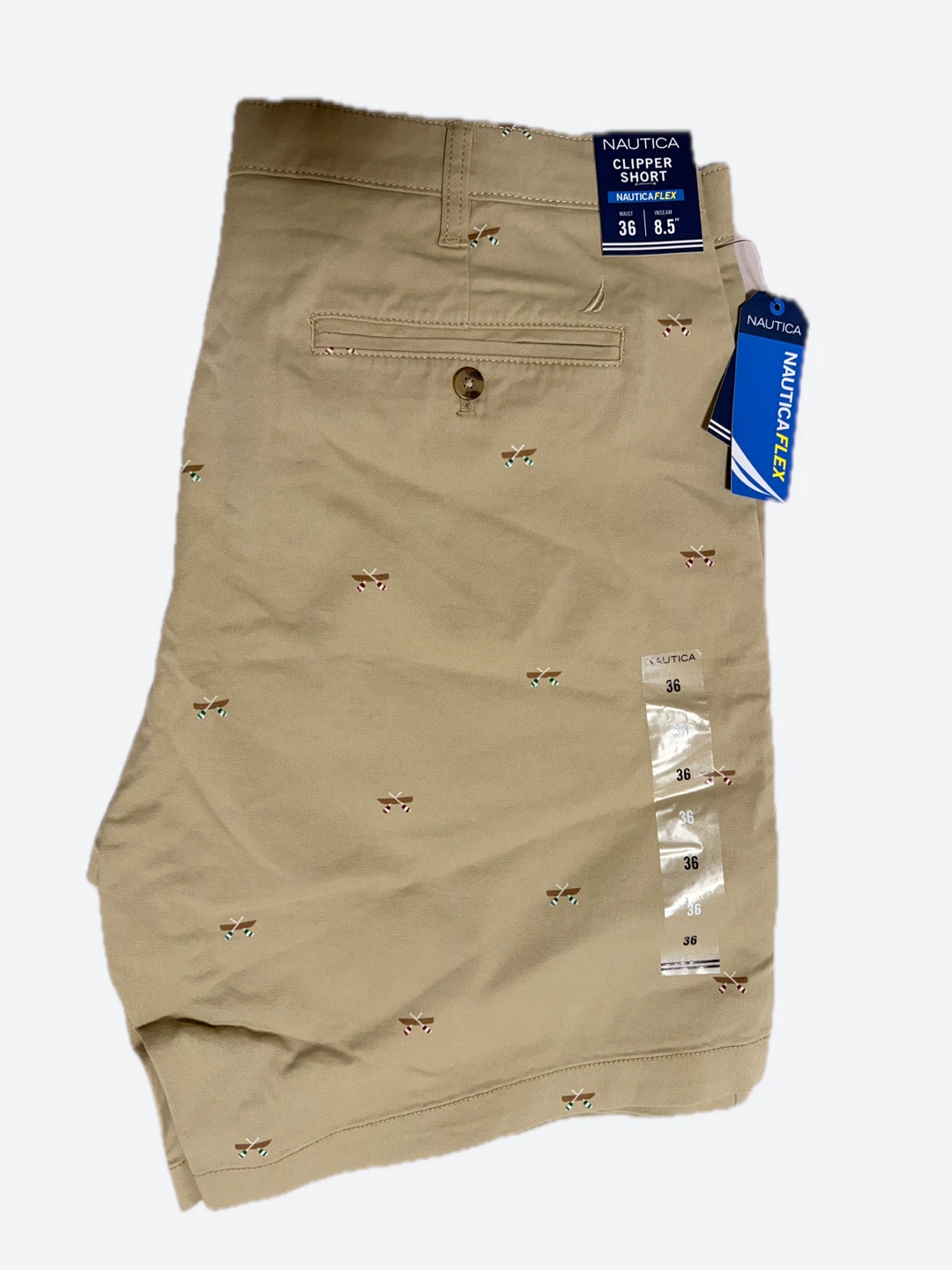 Nautica Classic Fit Flat Front Shorts Tan Size 36 - photo 3