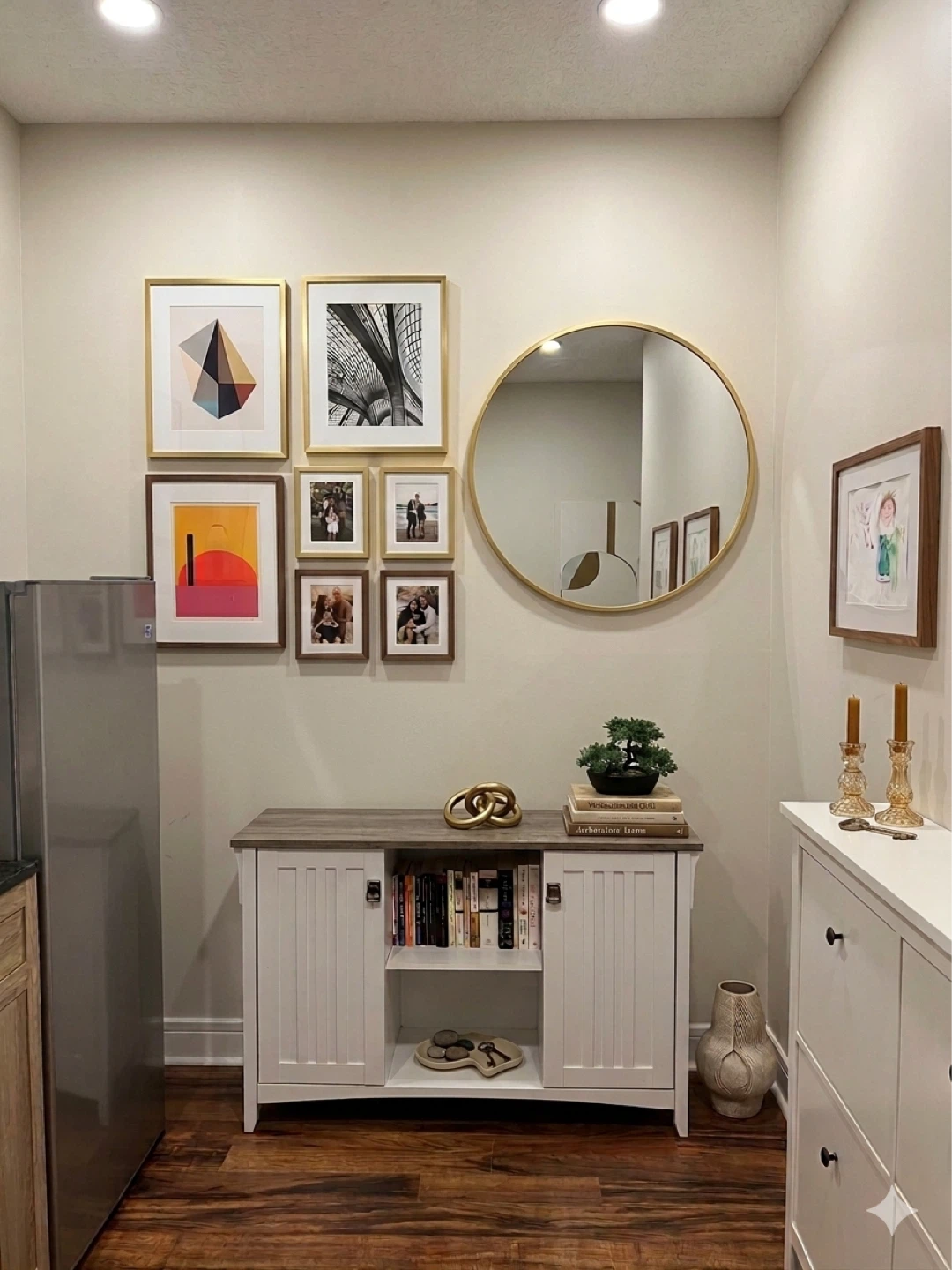 White and Grey Two-Tone Media Console / Cabinet