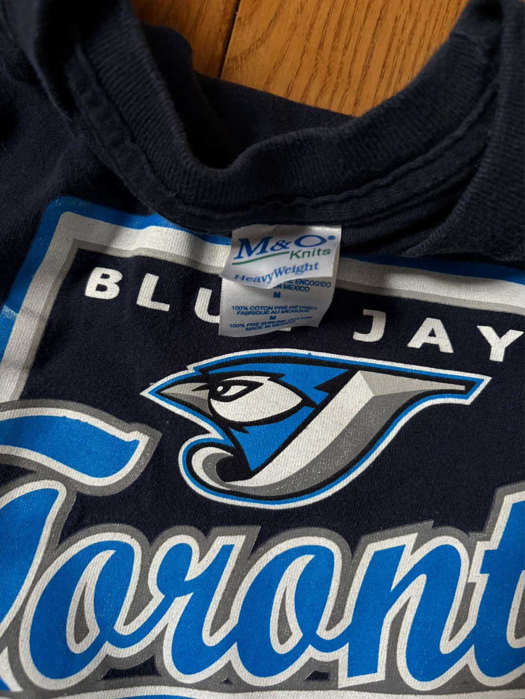 Vintage Toronto Blue Jays tee M alternate MLB y2k navy - photo 3