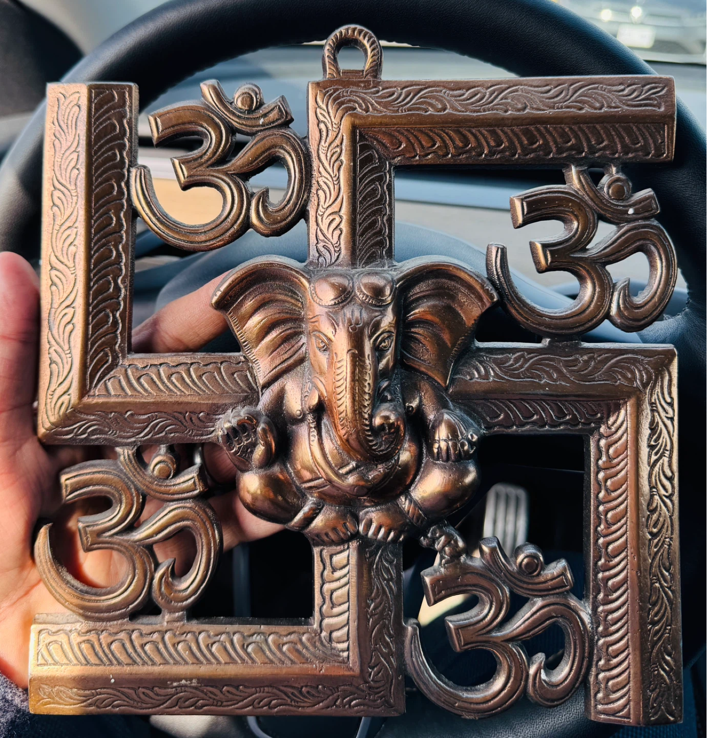 Ganesha Om Swastik Wall Hanging - photo 2