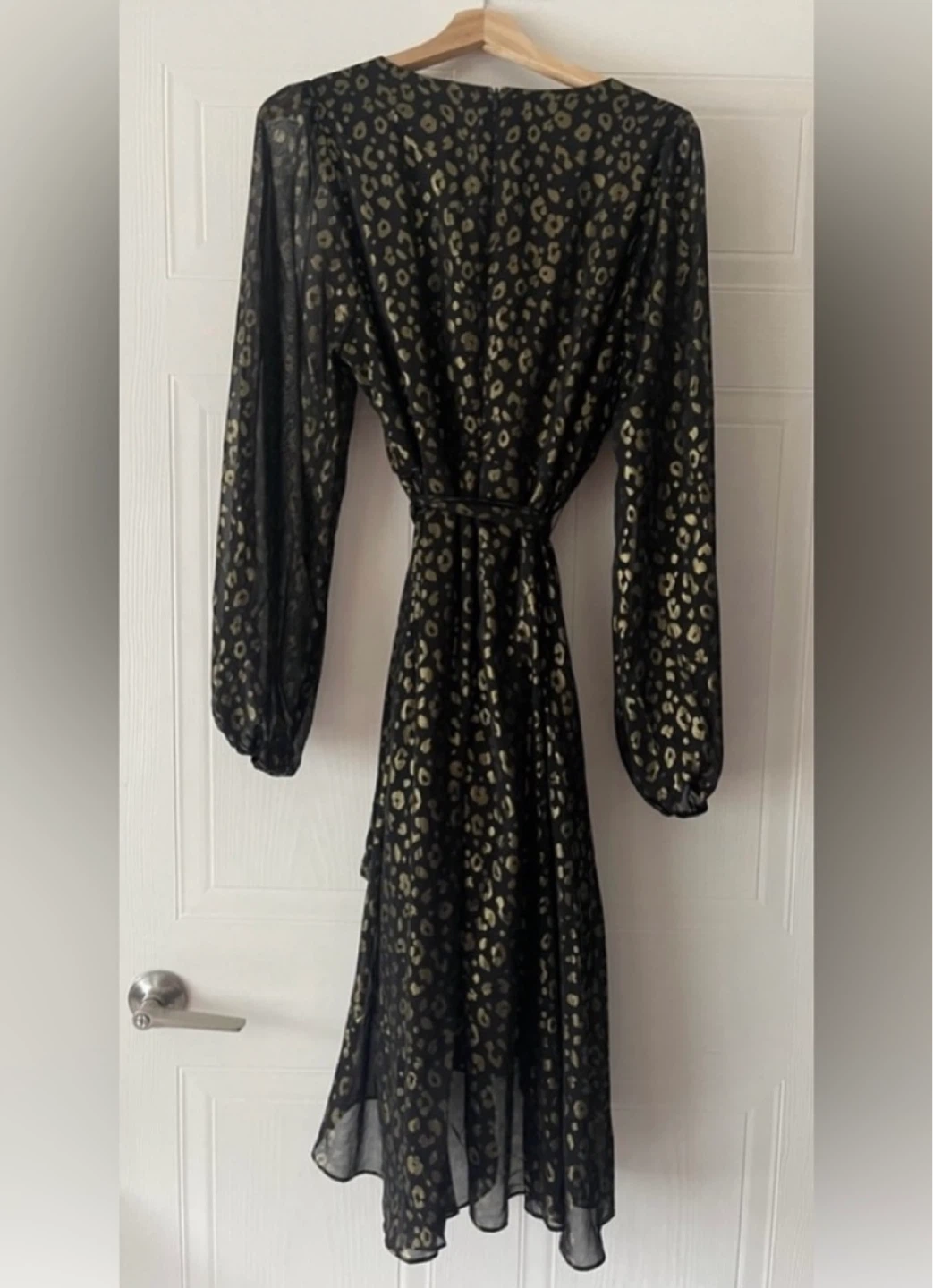 Suzy Shier Leopard Print Hi-Low Flowy Midi Dress size L - photo 4
