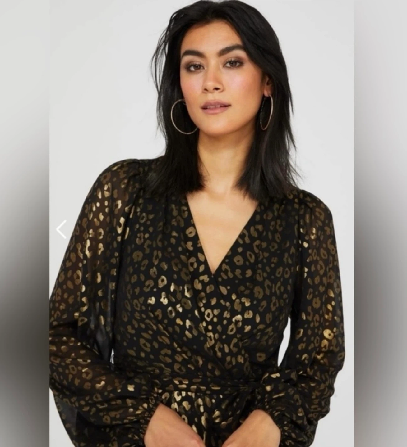 Suzy Shier Leopard Print Hi-Low Flowy Midi Dress size L/XL - photo 2