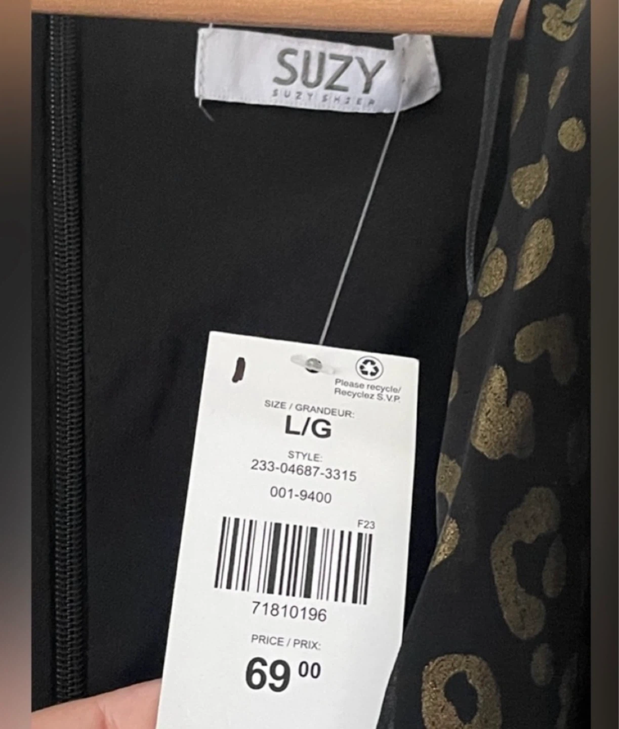 Suzy Shier Leopard Print Hi-Low Flowy Midi Dress size L - photo 5