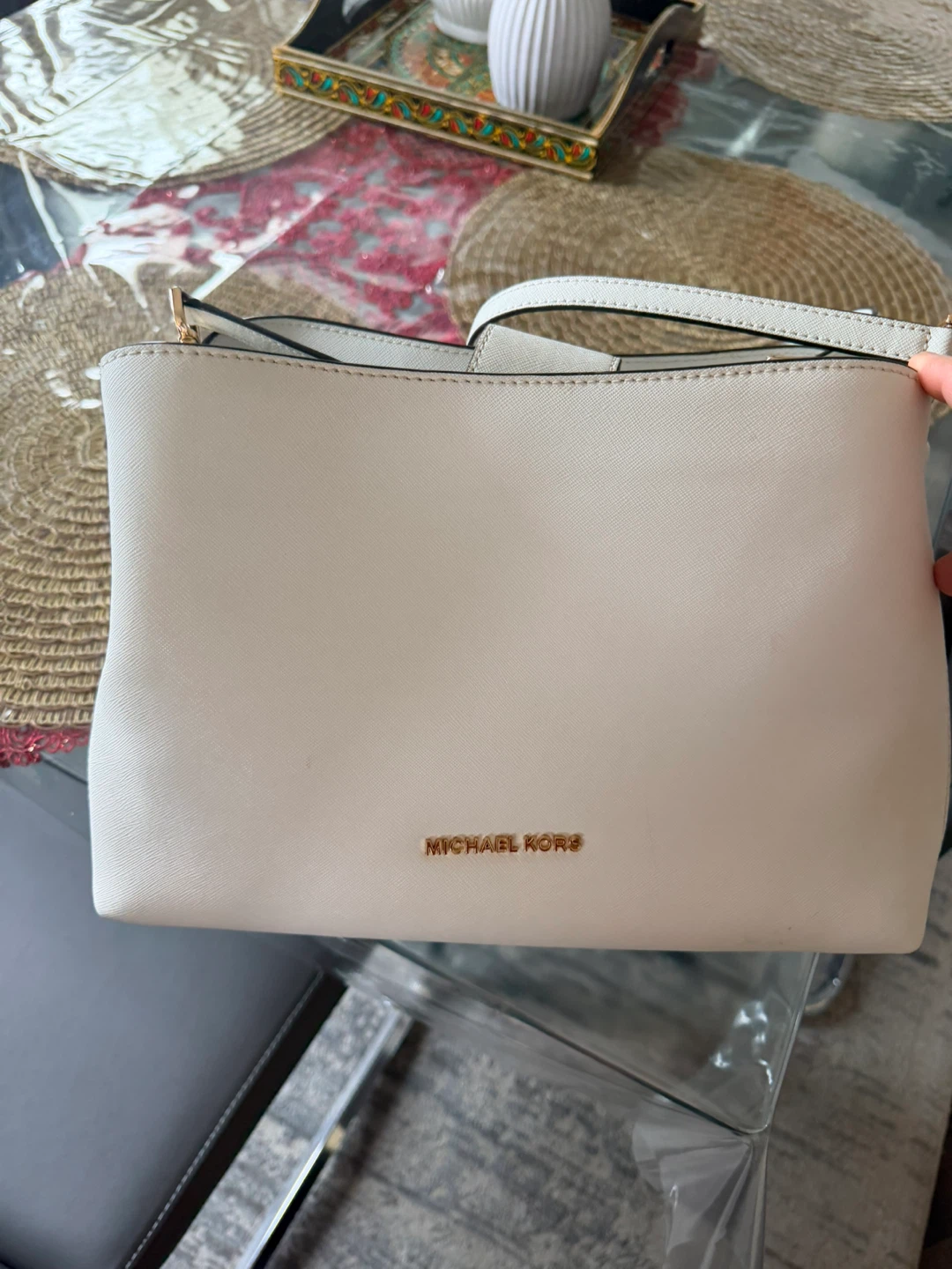 Michael Kors Cream Leather Crossbody Bag - photo 3