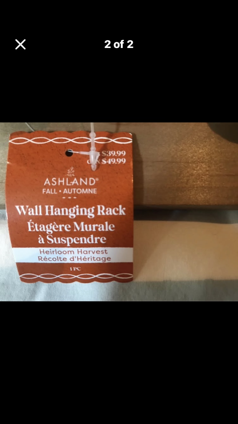 Ashland Wall Hanging Rack with Pumpkin Hooks - photo 2