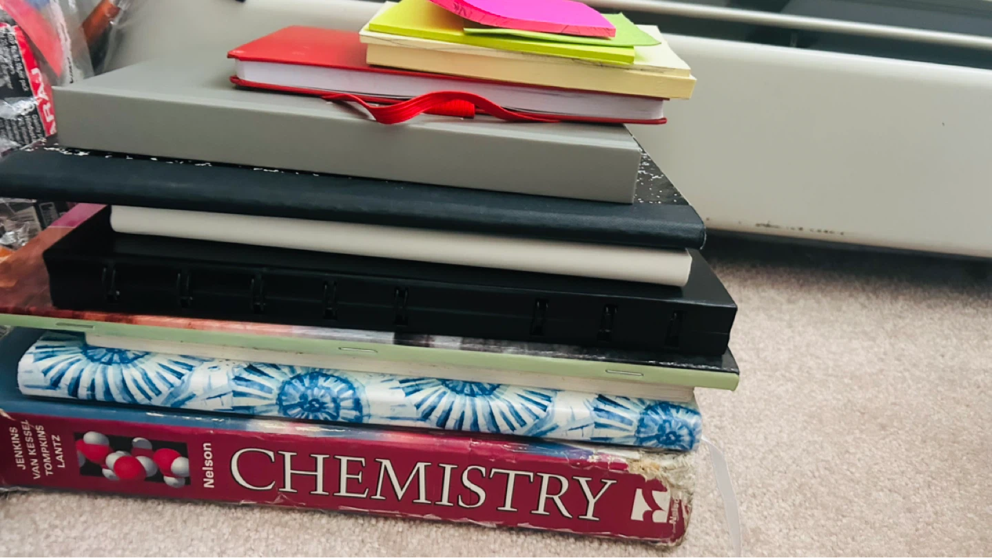 NEED GONE SOON!Bundle of Notebooks and a Chemistry Textbook