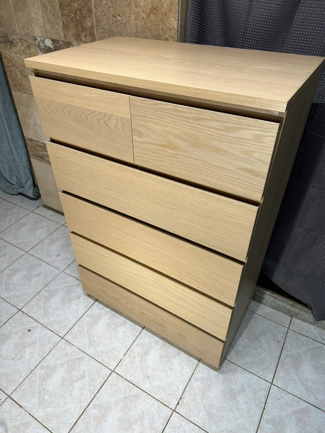 Contemporary IKEA Light‑Wood 6-Drawer Dresser / Storage Cabinet