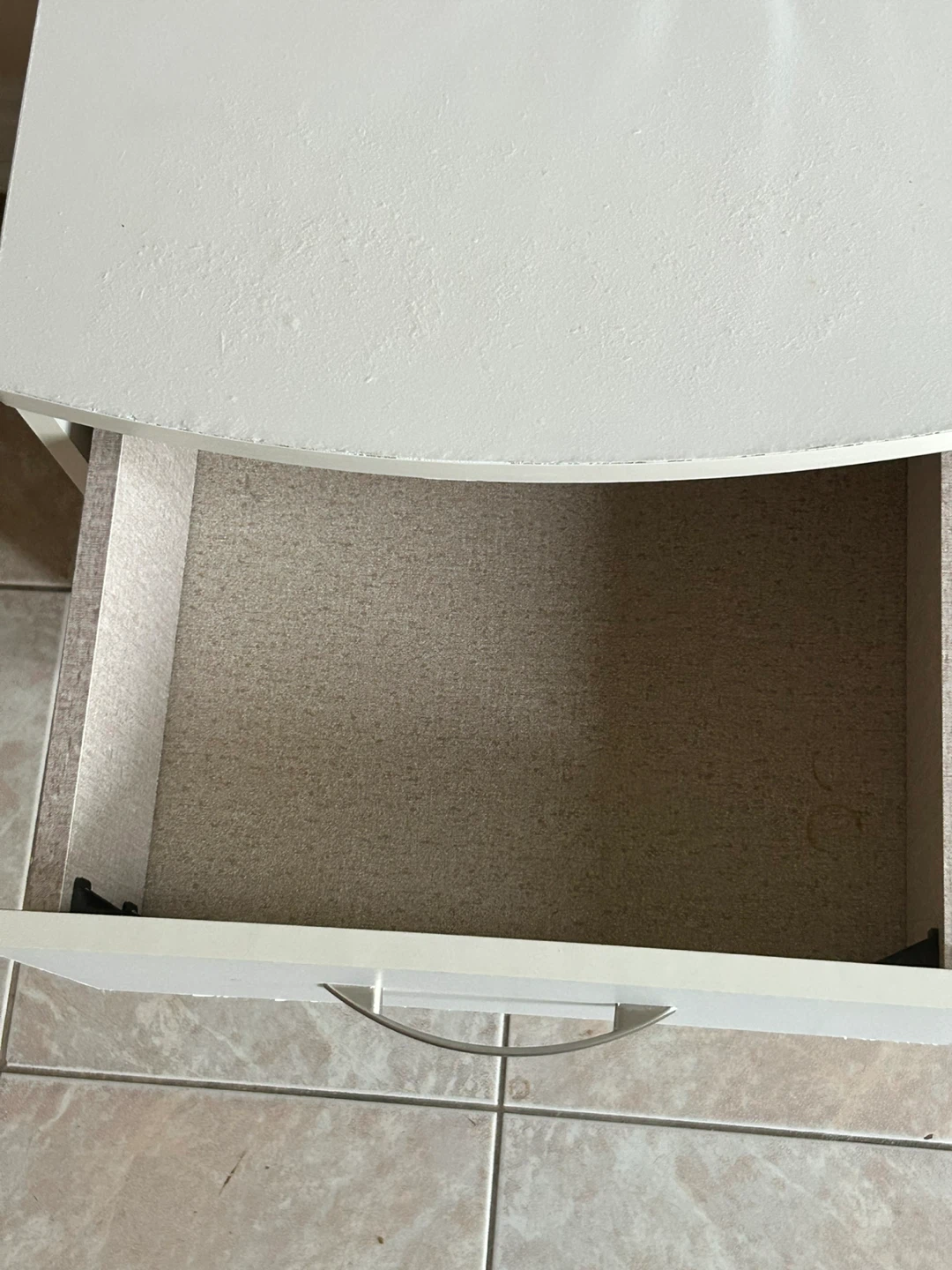 White End Table with Drawer and Shelf - photo 2