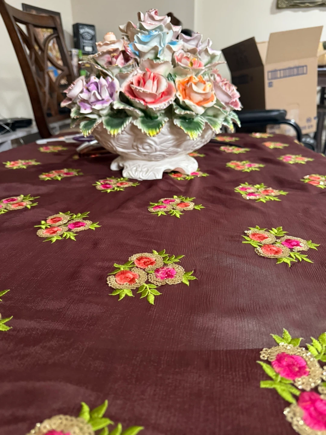 Vintage Ceramic Rose Floral Arrangement Vase - photo 4