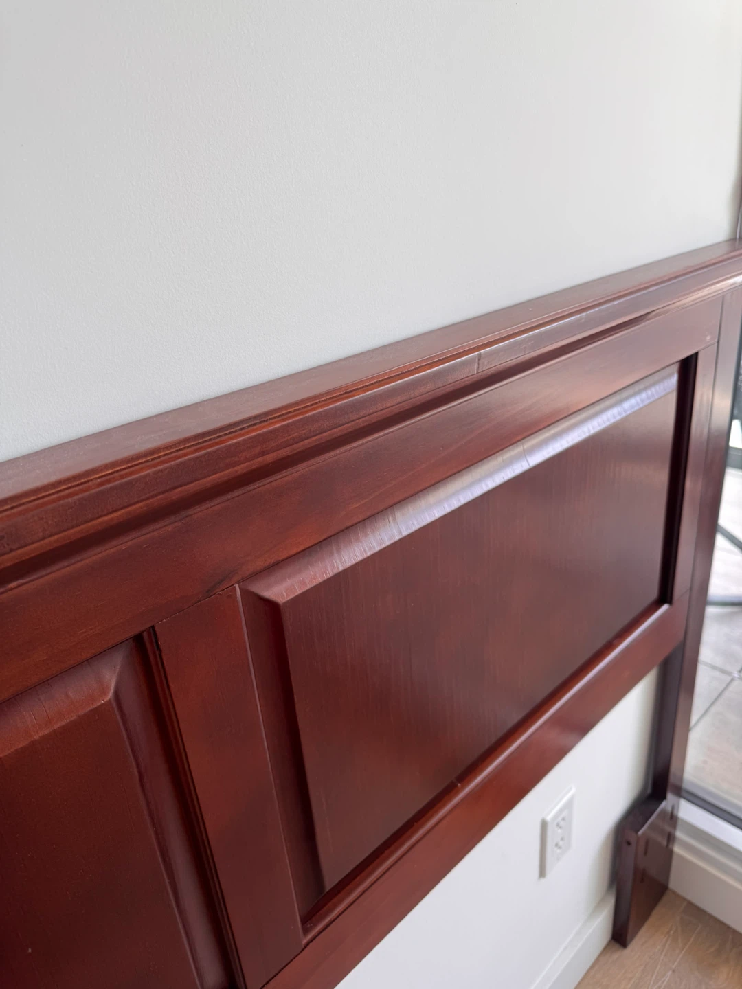 Dark Wood Headboard - photo 5