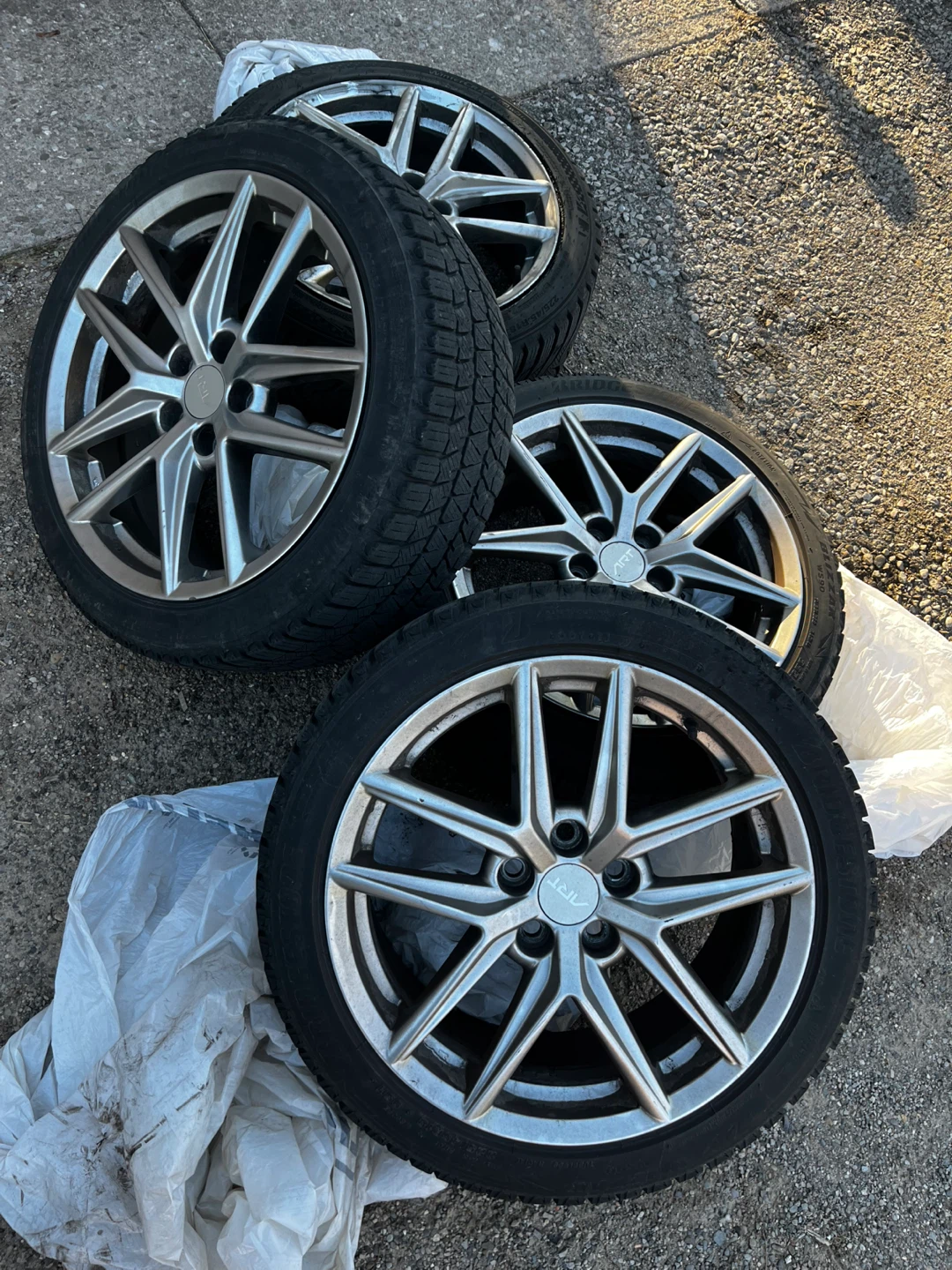 18” rims with 225/45/18 winter tires