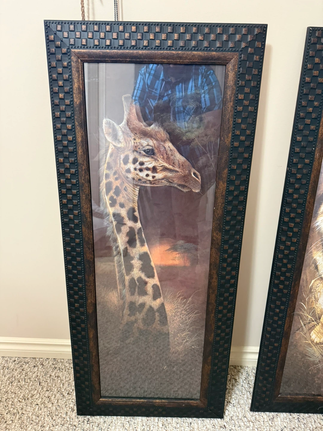 Framed Tiger and Giraffe Wall Art Set - photo 5