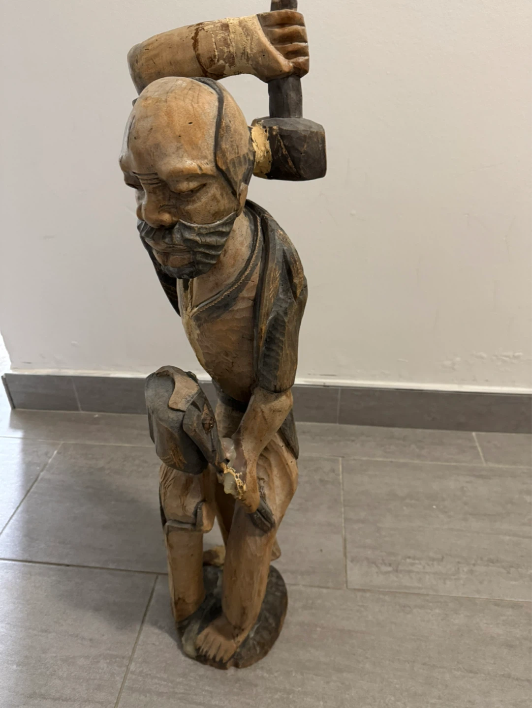 Hand-Carved Wooden Figurine