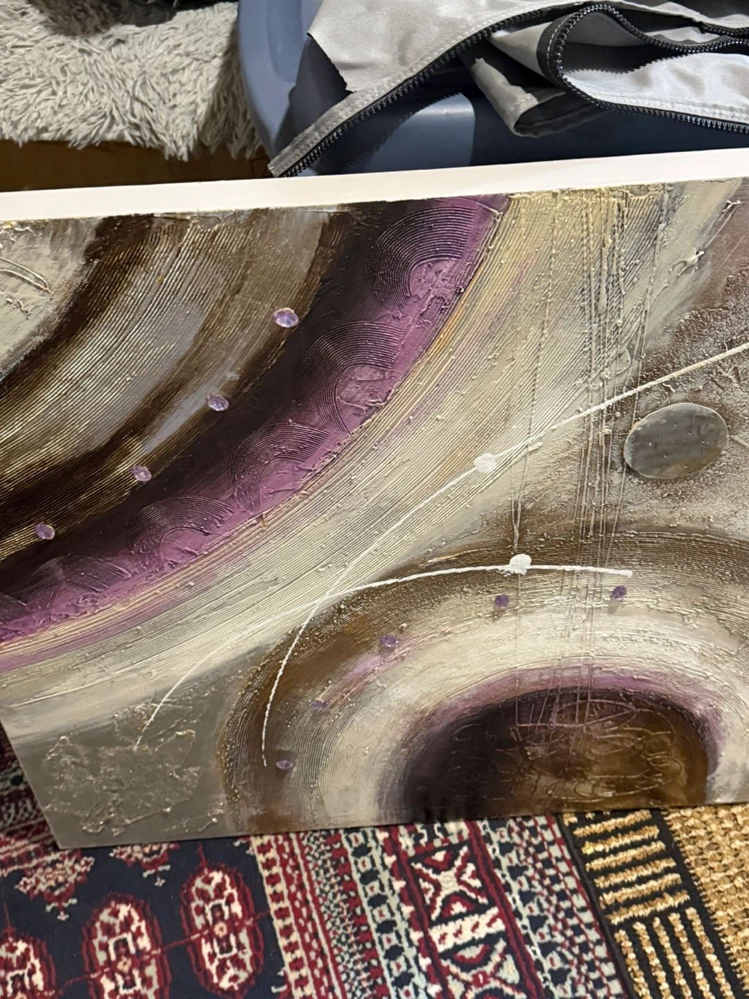 Set of 2 textured Abstract Wall Art - photo 2