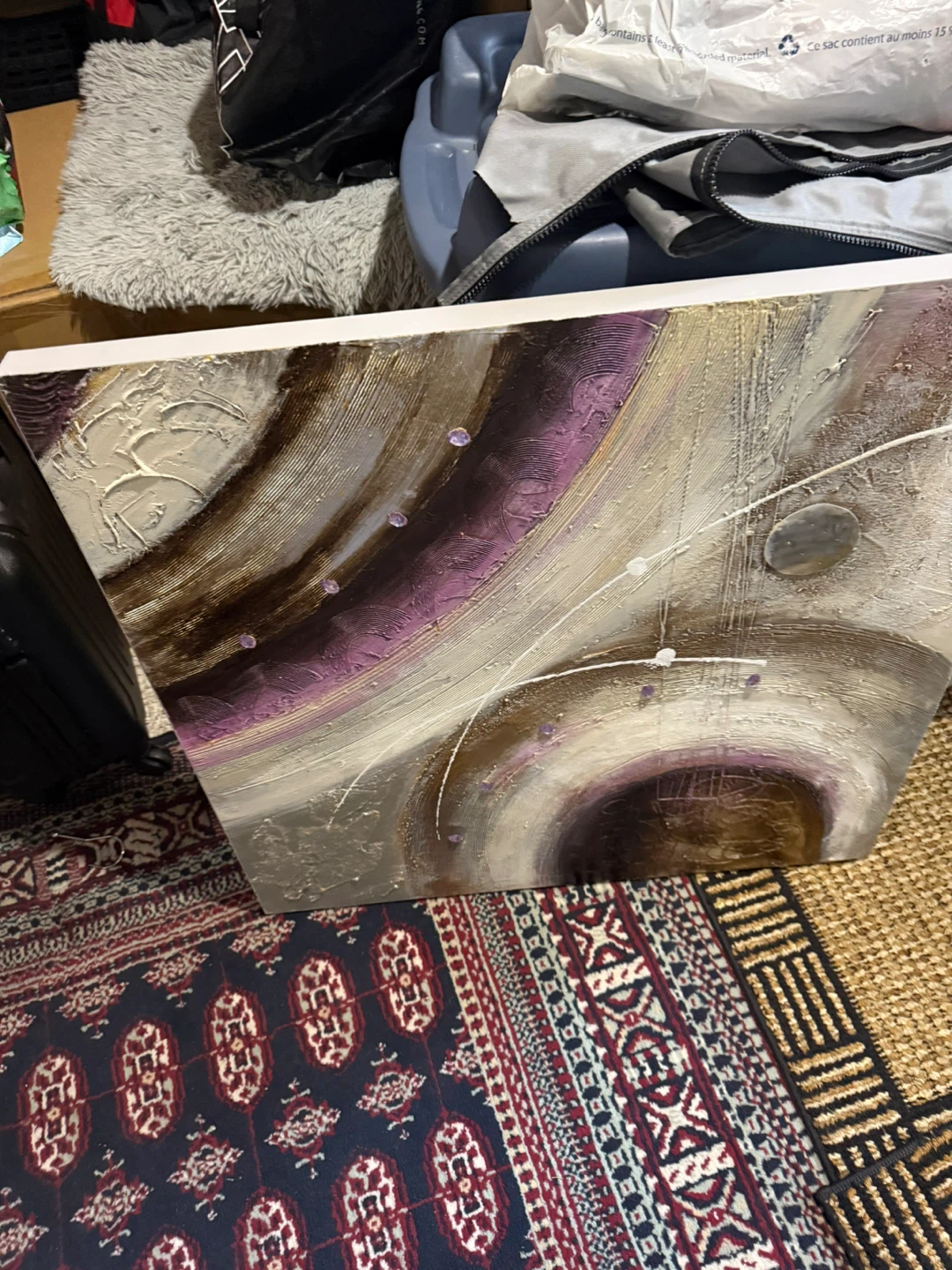 Set of 2 textured Abstract Wall Art
