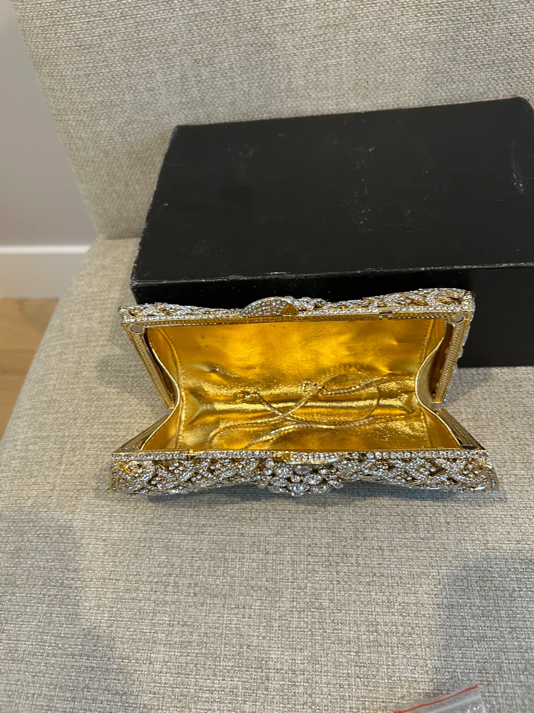 Embellished Crystal Clutch Evening Bag - photo 3