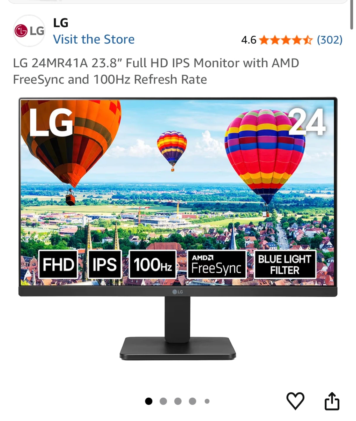 LG 24MR41A 23.8" Full HD IPS Monitor - Like New - photo 3